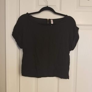 Xhilaration Classic Black Crop Top